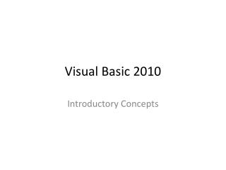 Visual Basic 2010