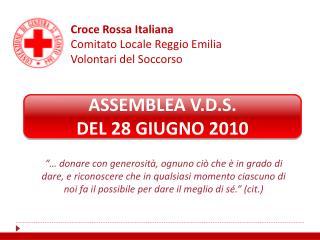 Croce Rossa Italiana Comitato Locale Reggio Emilia Volontari del Soccorso