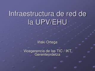 Infraestructura de red de la UPV/EHU