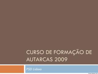 Curso de Formação de Autarcas 2009