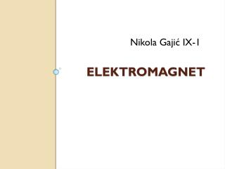 ELEKTROMAGNET