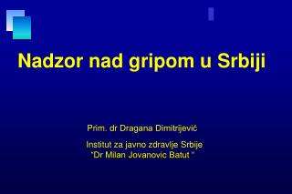 Nadzor nad gripom u Srbiji