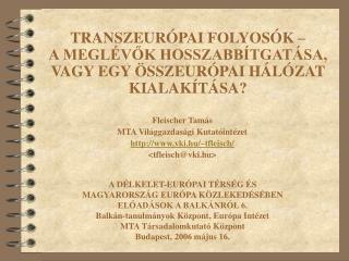 TRANSZEURÓPAI FOLYOSÓK – A MEGLÉVŐK HOSSZABBÍTGATÁSA, VAGY EGY ÖSSZEURÓPAI HÁLÓZAT KIALAKÍTÁSA?