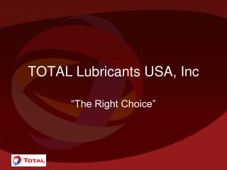 TOTAL Lubricants USA, Inc