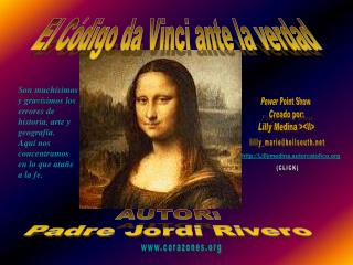 AUTOR: Padre Jordi Rivero