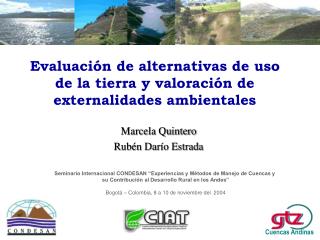 Evaluación de alternativas de uso de la tierra y valoración de externalidades ambientales