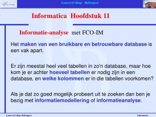 Informatica Hoofdstuk 11