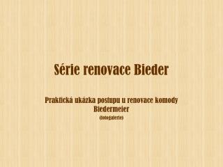 Série renovace Bieder