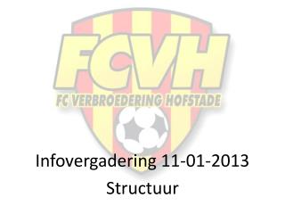 Infovergadering 11-01-2013 Structuur