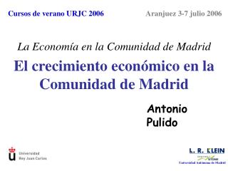 El crecimiento económico en la Comunidad de Madrid