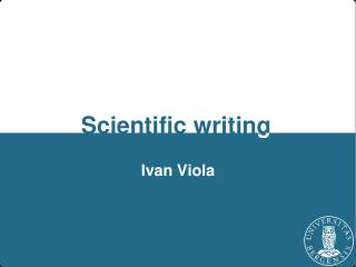 Scientific writing