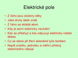 Elektrické pole