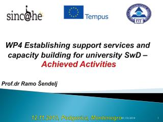 WP4 Establishing support services and capacity building for university SwD – Achieved Activities