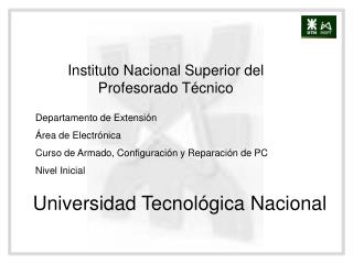 Instituto Nacional Superior del Profesorado Técnico