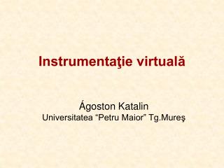 Instrumentaţie virtuală