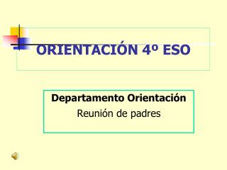 ORIENTACIÓN 4º ESO