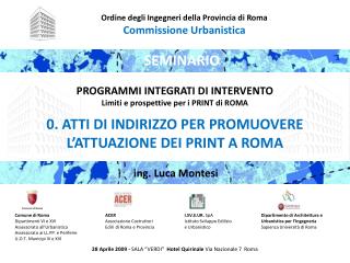 Ordine degli Ingegneri della Provincia di Roma Commissione Urbanistica
