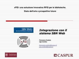 Integrazione con il sistema SBN Web