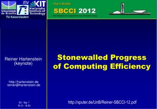 Stonewalled Progress of Computing Efficiency