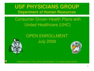USF PHYSICIANS GROUP Department of Human Resources