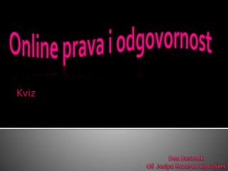 Online prava i odgovornost