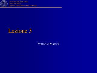 Lezione 3