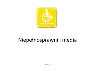 Niepełnosprawni i media