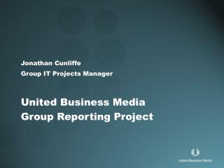 Jonathan Cunliffe Group IT Projects Manager