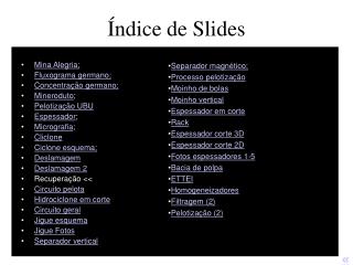 Índice de Slides