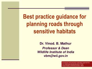 Best practice guidance for planning roads through sensitive habitats