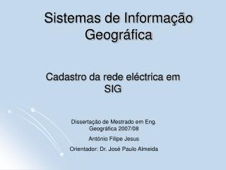 Sistemas de Informação Geográfica