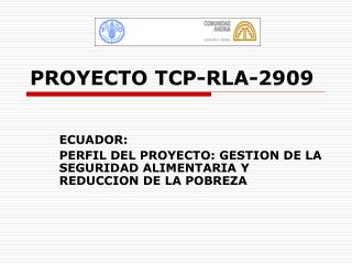 PROYECTO TCP-RLA-2909