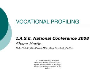 VOCATIONAL PROFILING