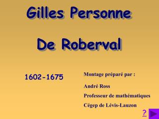 Gilles Personne De Roberval