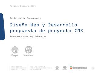 Diseño Web y Desarrollo propuesta de proyecto CMS