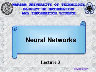 WARSAW UNIVERSITY OF TECHNOLOGY FACULTY OF MATHEMATICS AND INFORMATION SCIENCE