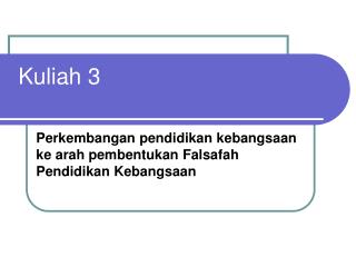 Kuliah 3