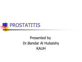 PROSTATITIS