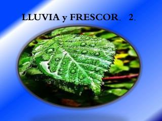 LLUVIA y FRESCOR. 2.