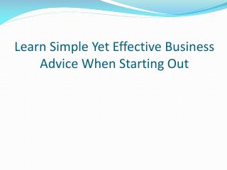 Business Advice