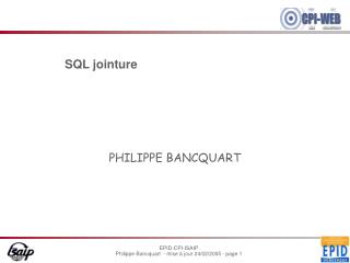 SQL jointure