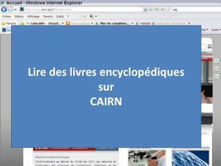 Lire des livres encyclopédiques sur CAIRN