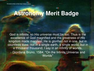 Astronomy Merit Badge