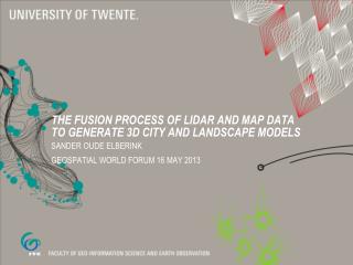 The fusion process of LiDAR and map data to generate 3D city and landscape models