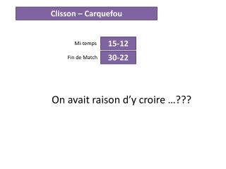 Clisson – Carquefou