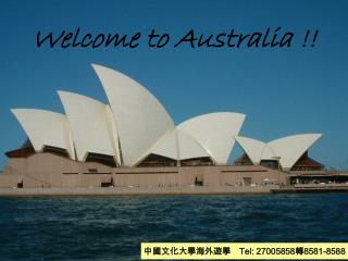 Welcome to Australia !!