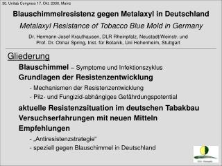 30. Unitab Congress 17. Okt. 2006, Mainz