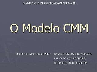 O Modelo CMM