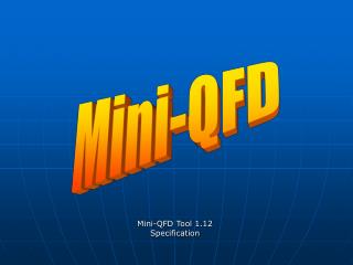 Mini-QFD Tool 1.12 Specification
