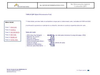 Menu inicial Paso 1: Alternate Paso 2: Holding Paso 3: AIR DISTANCE Paso 4: TRIP FUEL